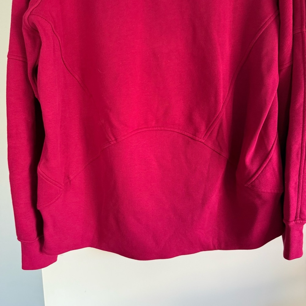 Lululemon Scuba Oversized Funnel-Neck Half Zip Long Berry Rumble - M/L - Picture 10 of 15